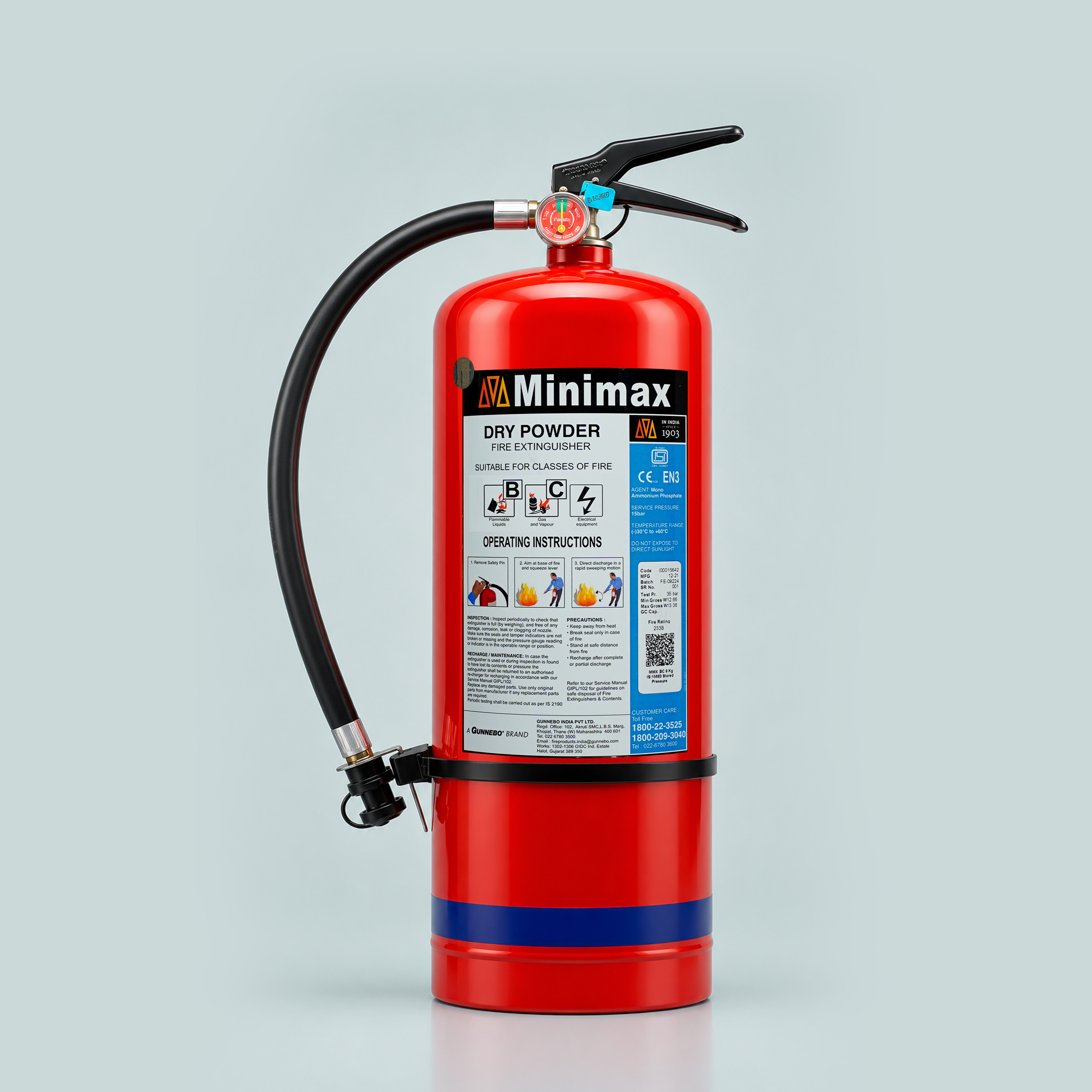 BC Powder Stored Pressure Fire Extinguisher